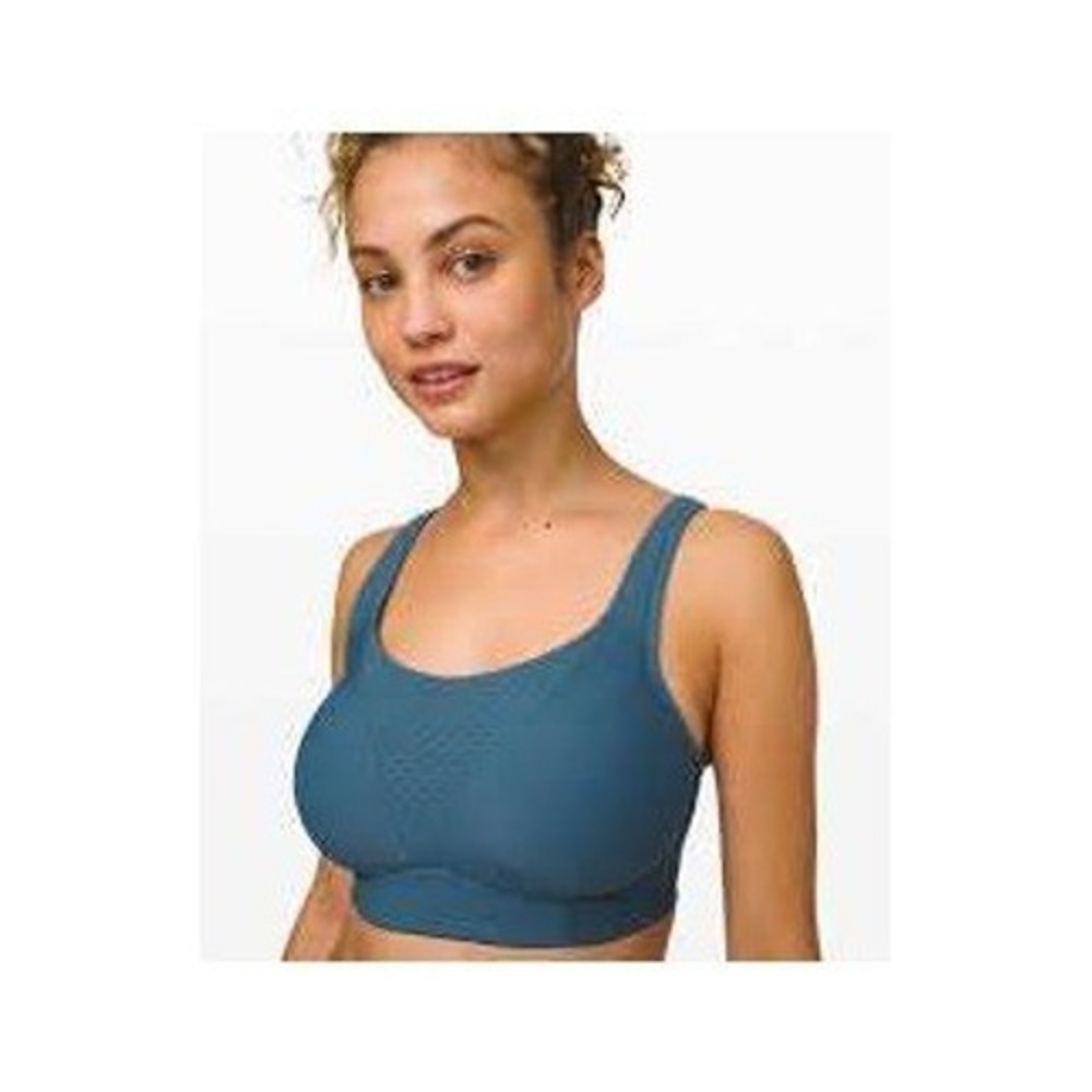 Lululemon Run Times Bra High Support Teal Blue Sports Bra‎ 36C LW2AY3S